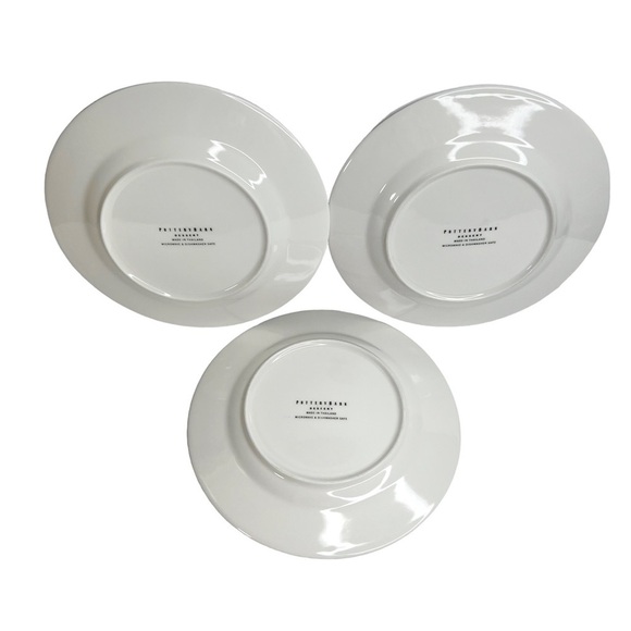 Pottery Barn Dessert Themed White 8 Inch Plates Lot of 3 - Picture 9 of 9